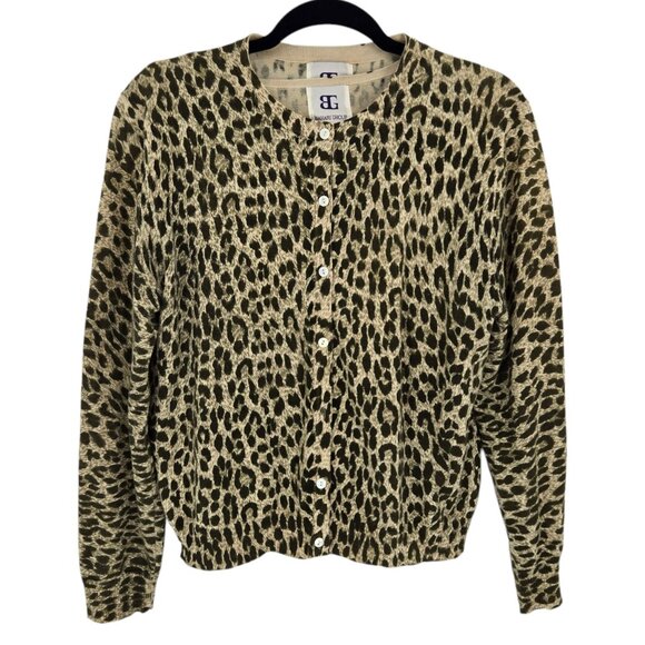 Bahari group womens size 10 leopard print sweater tank and cardigan 2 pc set - Picture 1 of 10